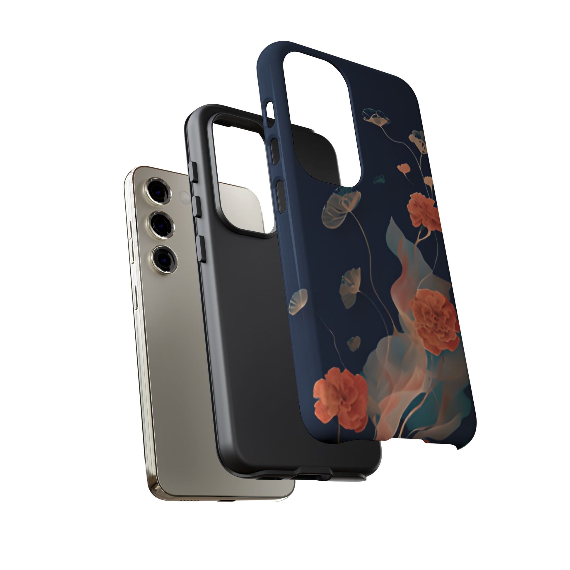 Lotus Reverie - Elegant Artistic Floral Samsung Galaxy S23 Tough Phone Case - Painterly Lotus Blossom Design