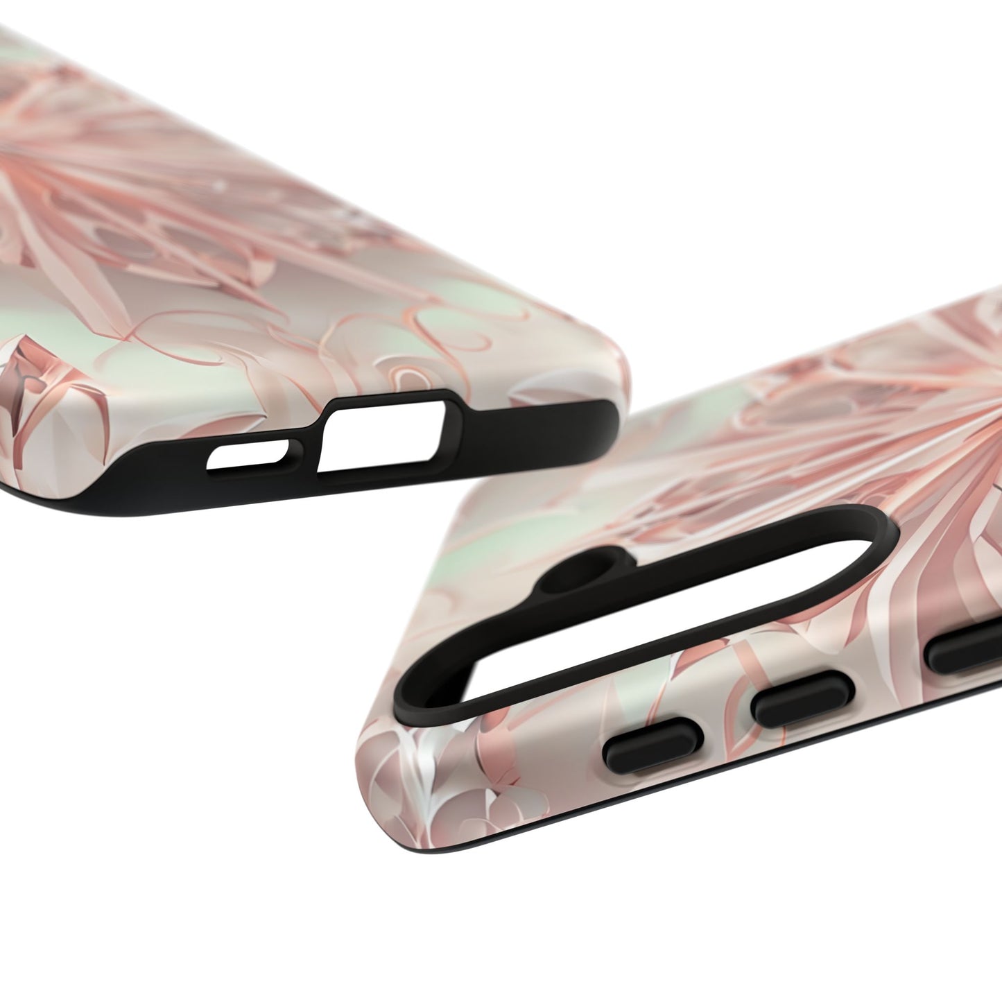 Blush Frost from our Kaleidoscope Collection - Samsung Galaxy tough case - Soft Pink Geometric Floral Design
