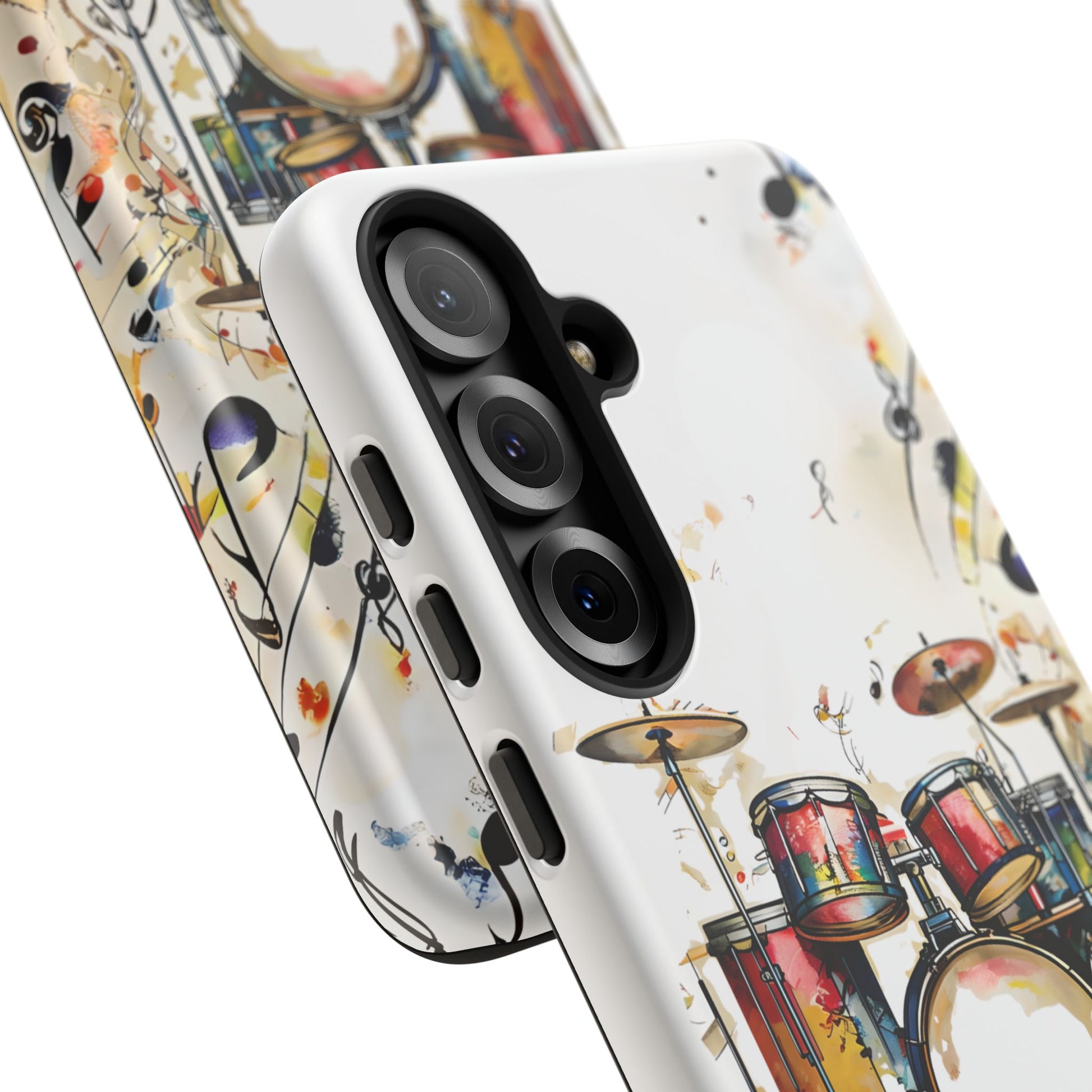 Beatline Abstract Drums and Music Notes Tough Case for Samsung Galaxy S25 Plus - Shockproof Phone Cover