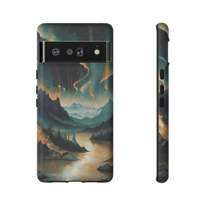 Aurora Dreamscape Tough Case for Google Pixel - Northern Lights Artistic Shockproof Cover, Elegant Protective Phone Case