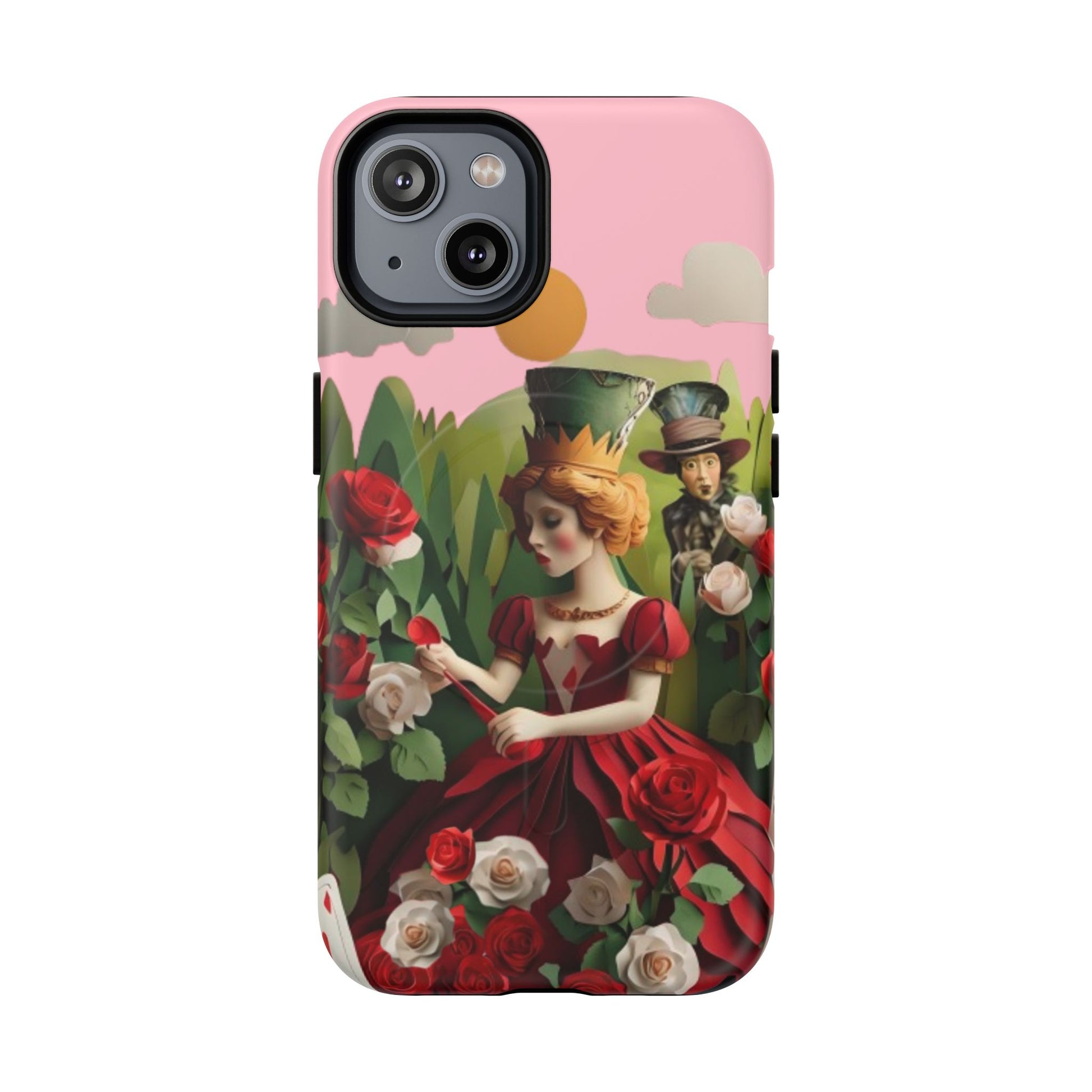 Regal Rose Court - iPhone 14 MagSafe Phone Case - Whimsical Fantasy Floral Design