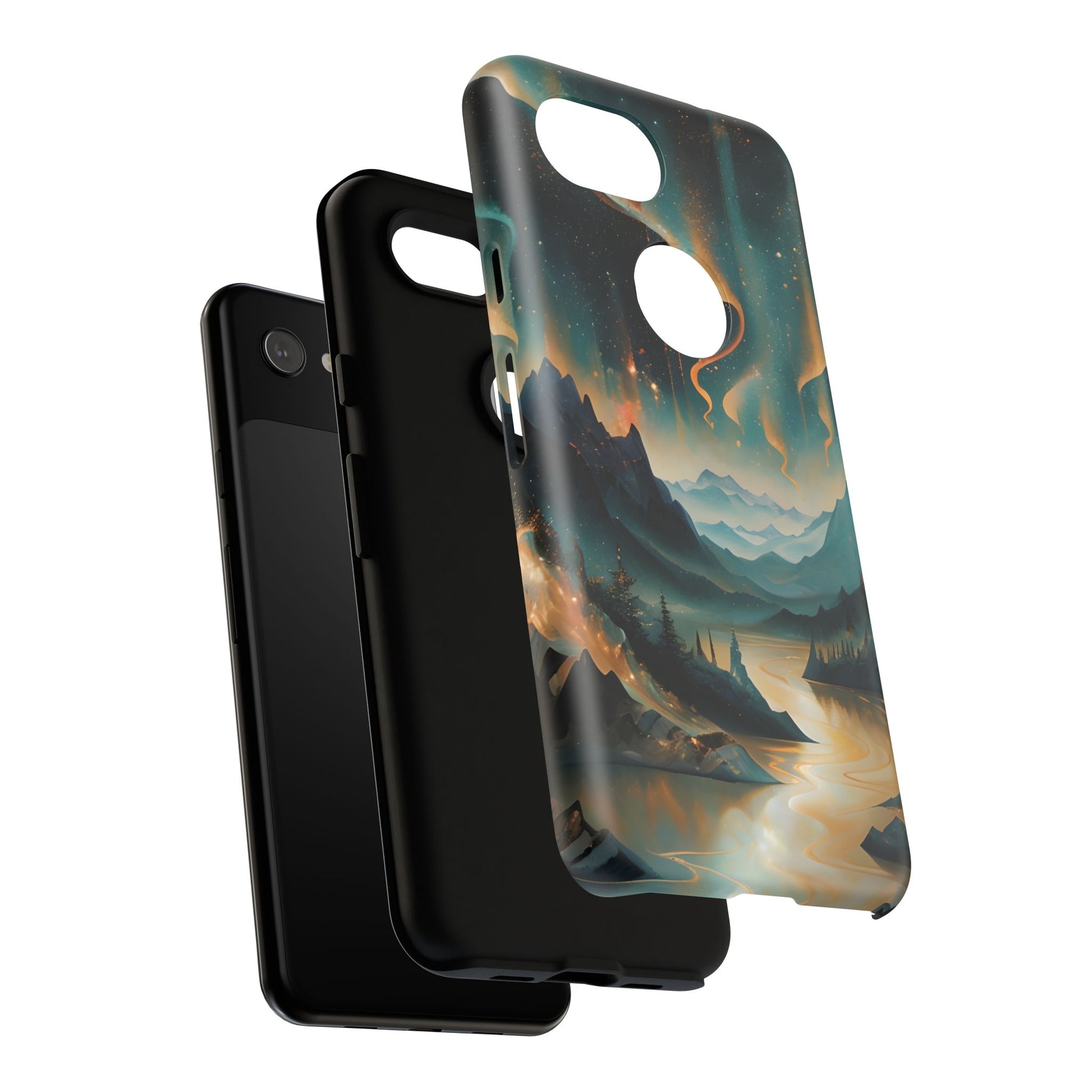 Aurora Dreamscape Tough Case for Google Pixel 3a - Northern Lights Artistic Shockproof Cover, Elegant Protective Phone Case