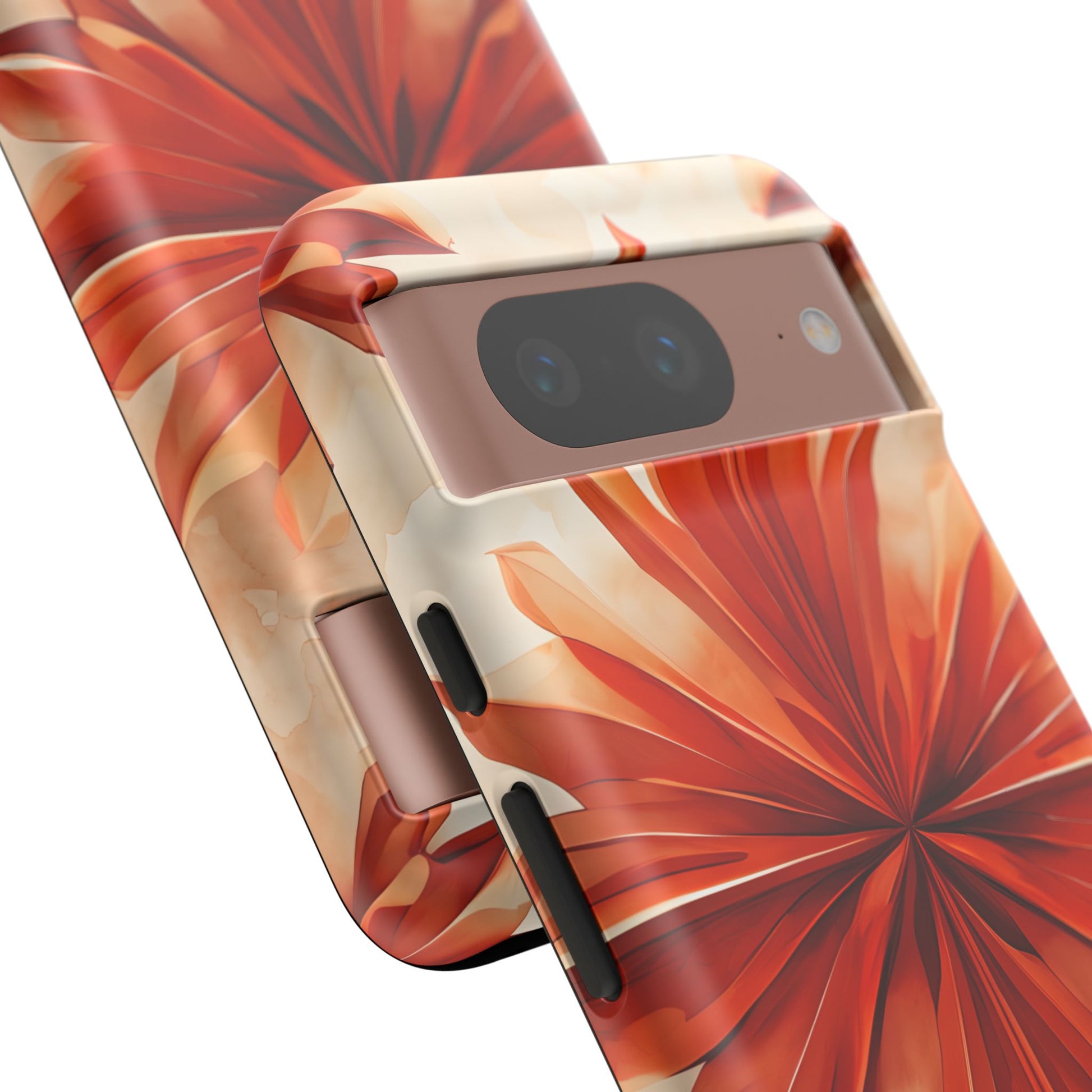 Sunset Fleur Google Pixel 8 - Kaleidoscope Collection of MagSafe Compatible - Vibrant Sunset Flower Design