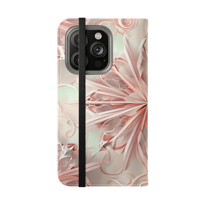 Blush Frost - Abstract Wallet Phone Case for iPhone