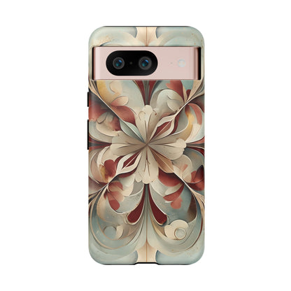 Vintage Baroque Blossom - Ornate Floral Art Google Pixel Tough Phone Case - Elegant Baroque-Inspired Design