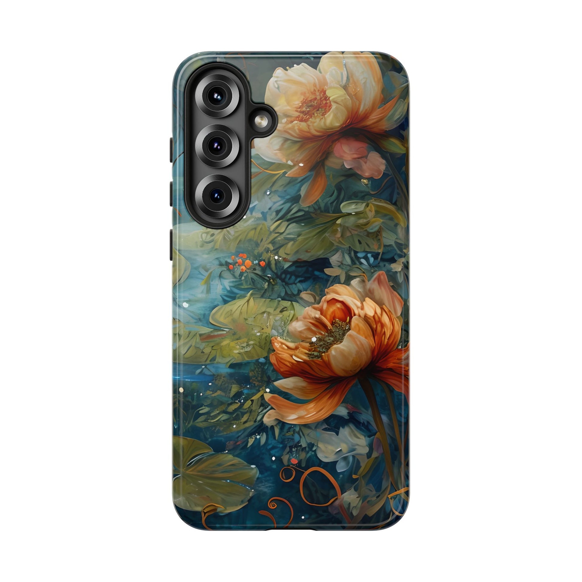 Waterlily Nocturne Samsung Galaxy S25 Plus Case - Artistic Mountain Lake Design, Nature-Inspired Protective Cover, Elegant Gift for Outdoor Lovers