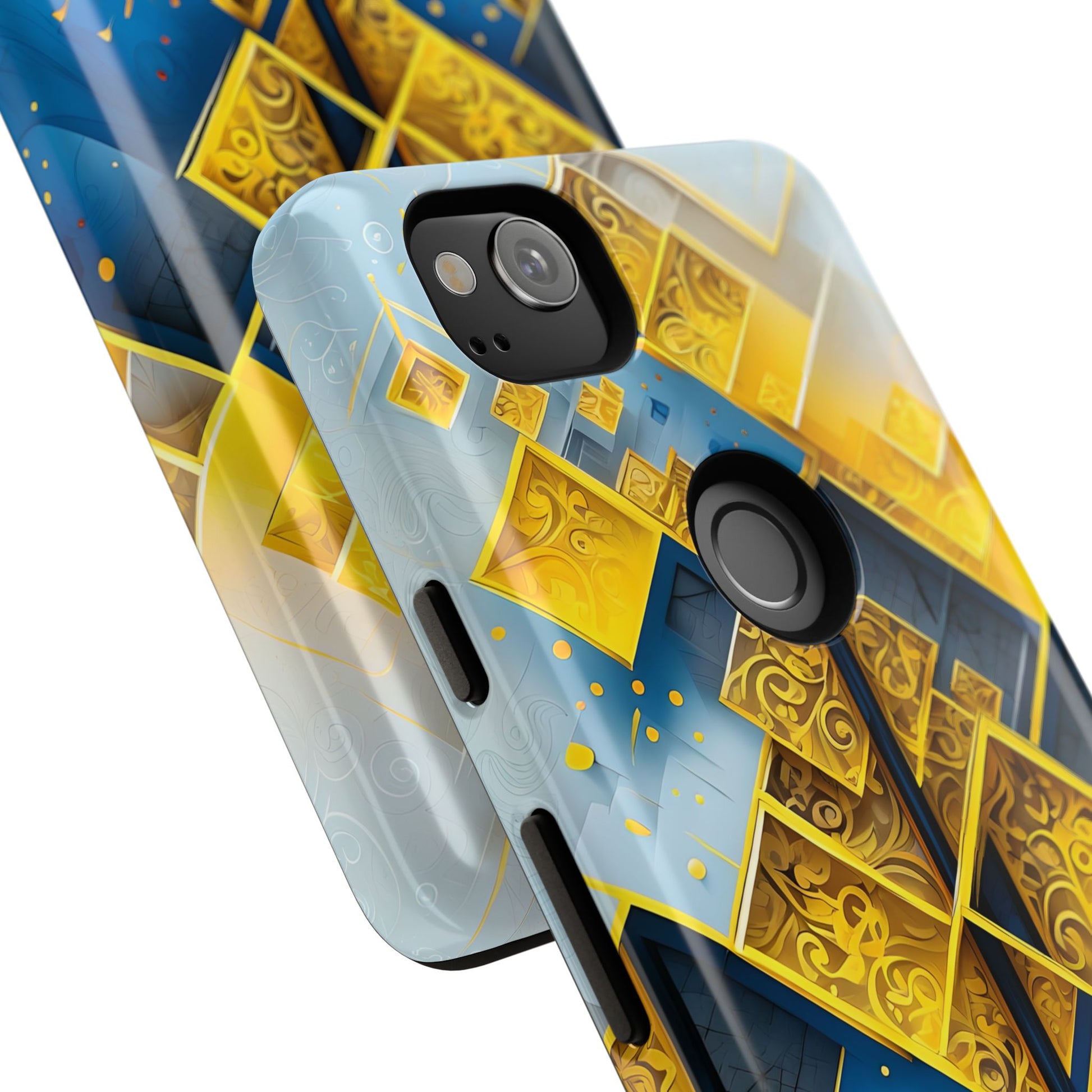 Golden Ascent Luxe Geometric Google Pixel 2 Tough Case - Elegant Abstract Gold Design