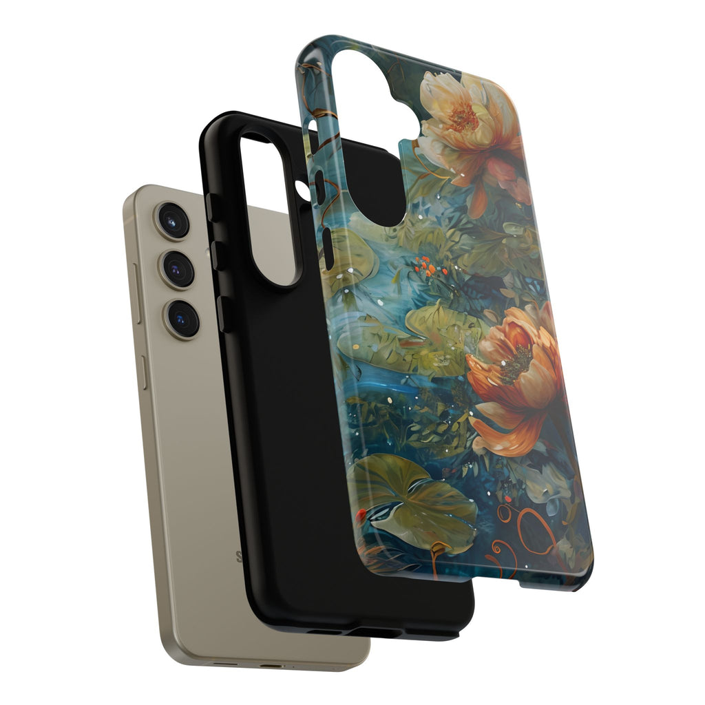 Waterlily Nocturne Samsung Galaxy S24 Case - Artistic Mountain Lake Design, Nature-Inspired Protective Cover, Elegant Gift for Outdoor Lovers