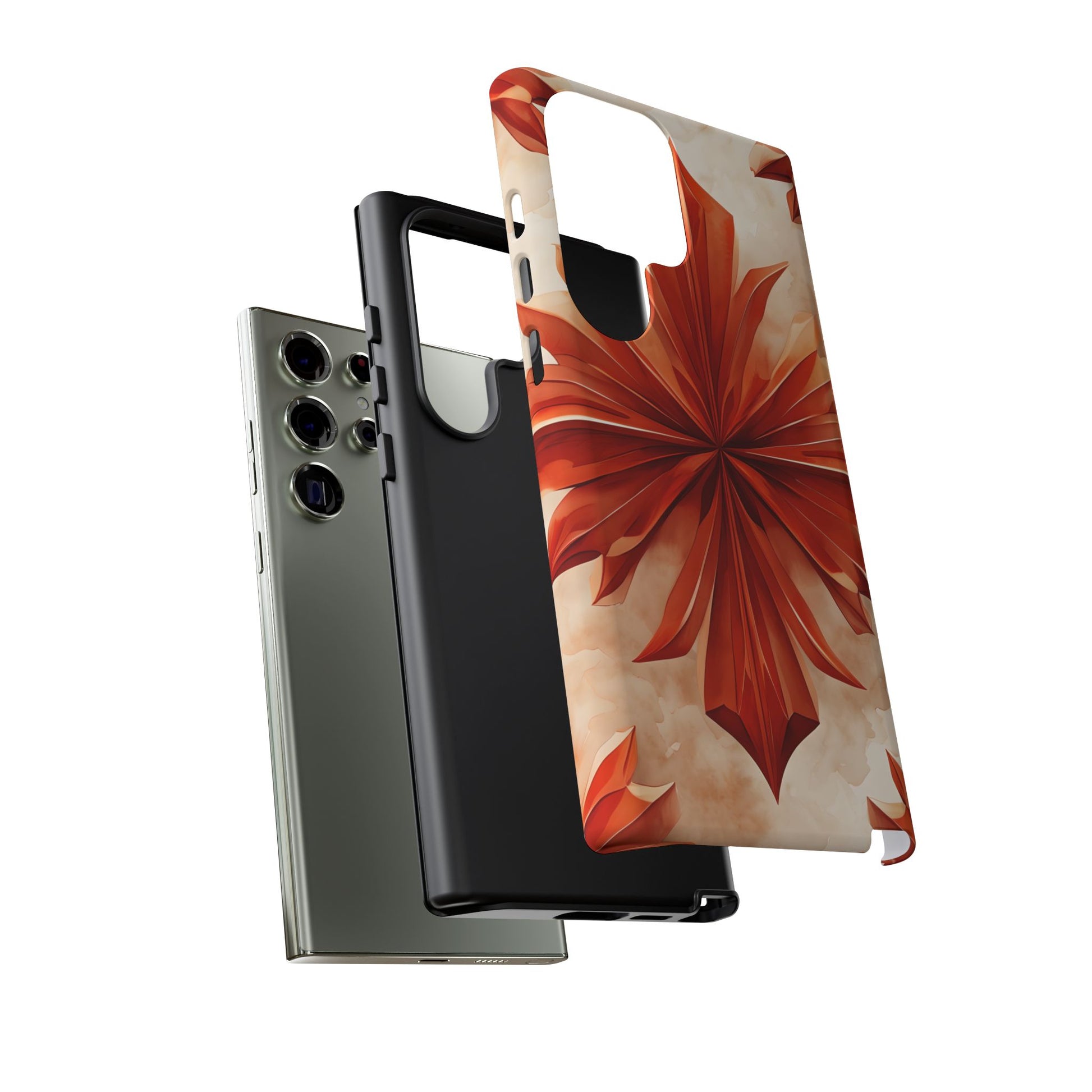 Sunset Fleur Samsung Galaxy S23 Ultra - Kaleidoscope Collection of MagSafe Compatible - Vibrant Sunset Flower Design