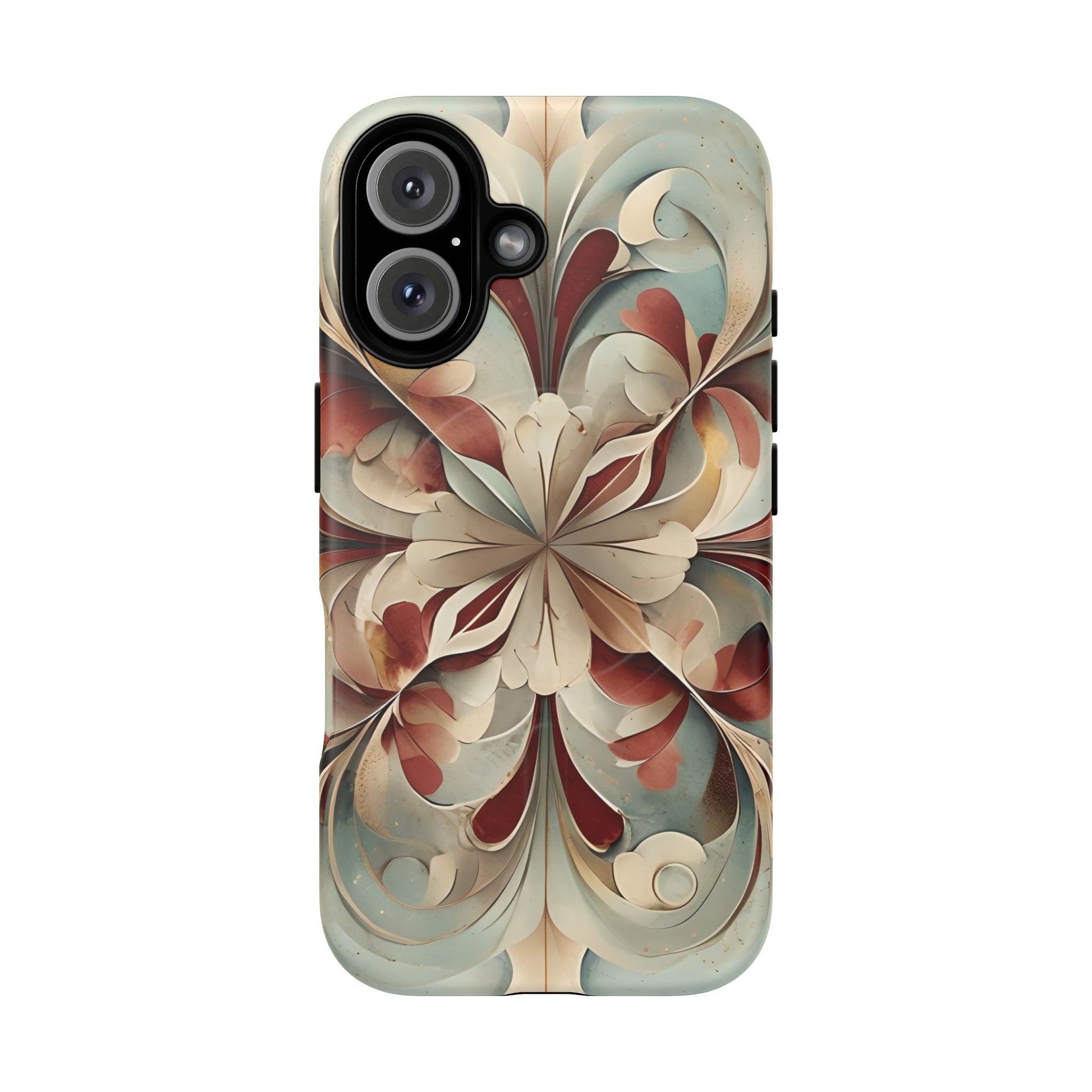 Vintage Baroque Blossom - Ornate Floral Art iPhone 16 MagSafe Phone Case - Elegant Baroque-Inspired Design