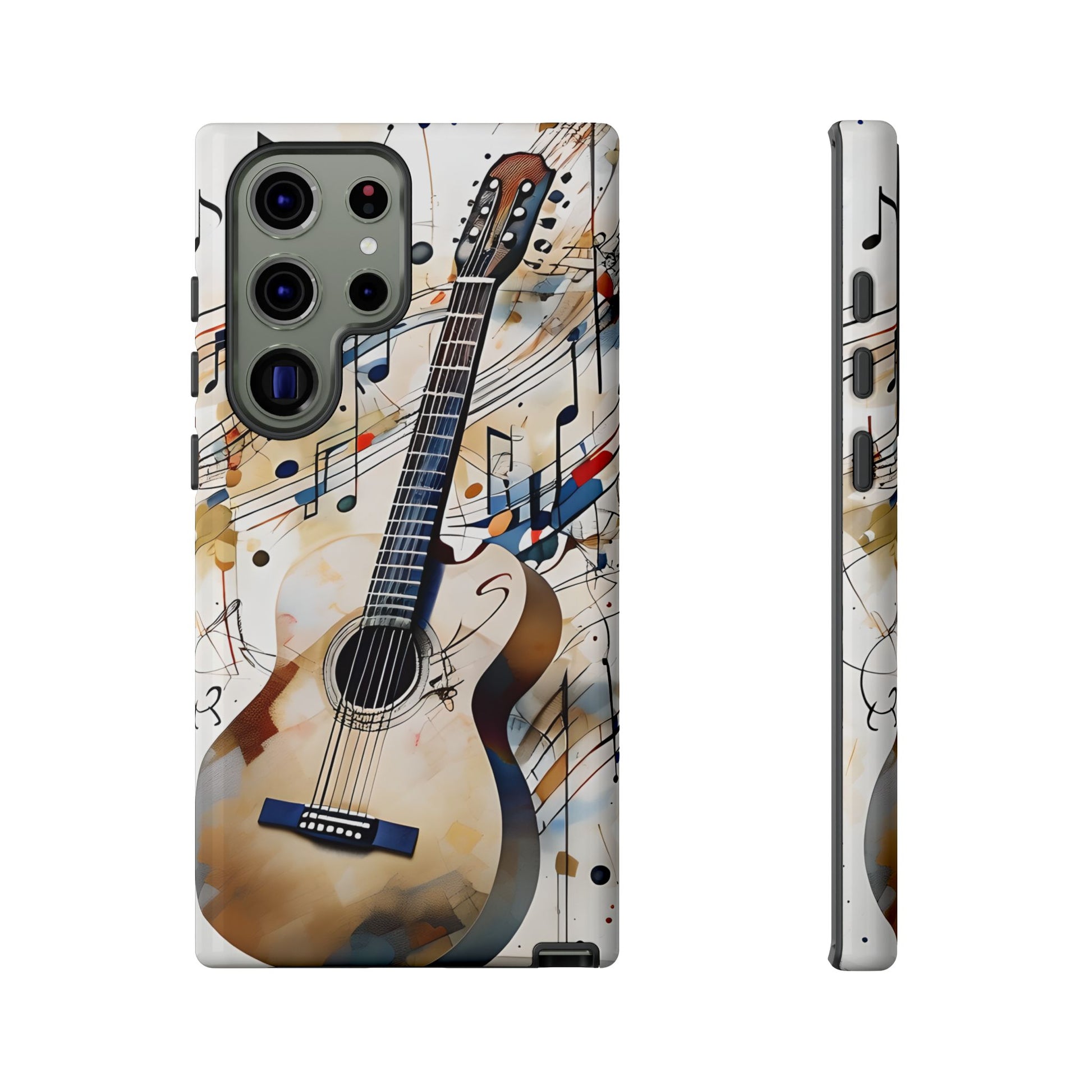 Strum and Flow Acoustic Guitar Art Tough Case for Samsung Galaxy S23 Ultra - Shockproof Phone Cover