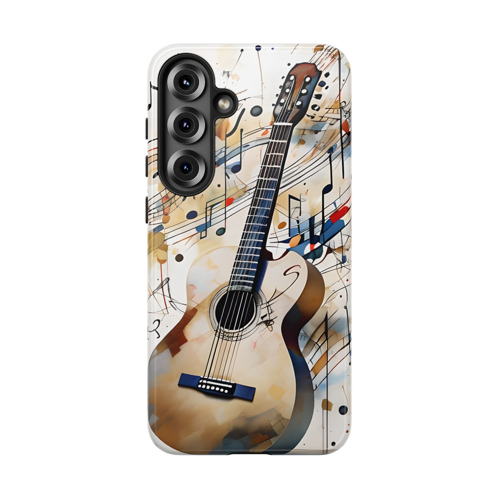 Strum and Flow Acoustic Guitar Art Tough Case for Samsung Galaxy S25 Plus - Shockproof Phone Cover