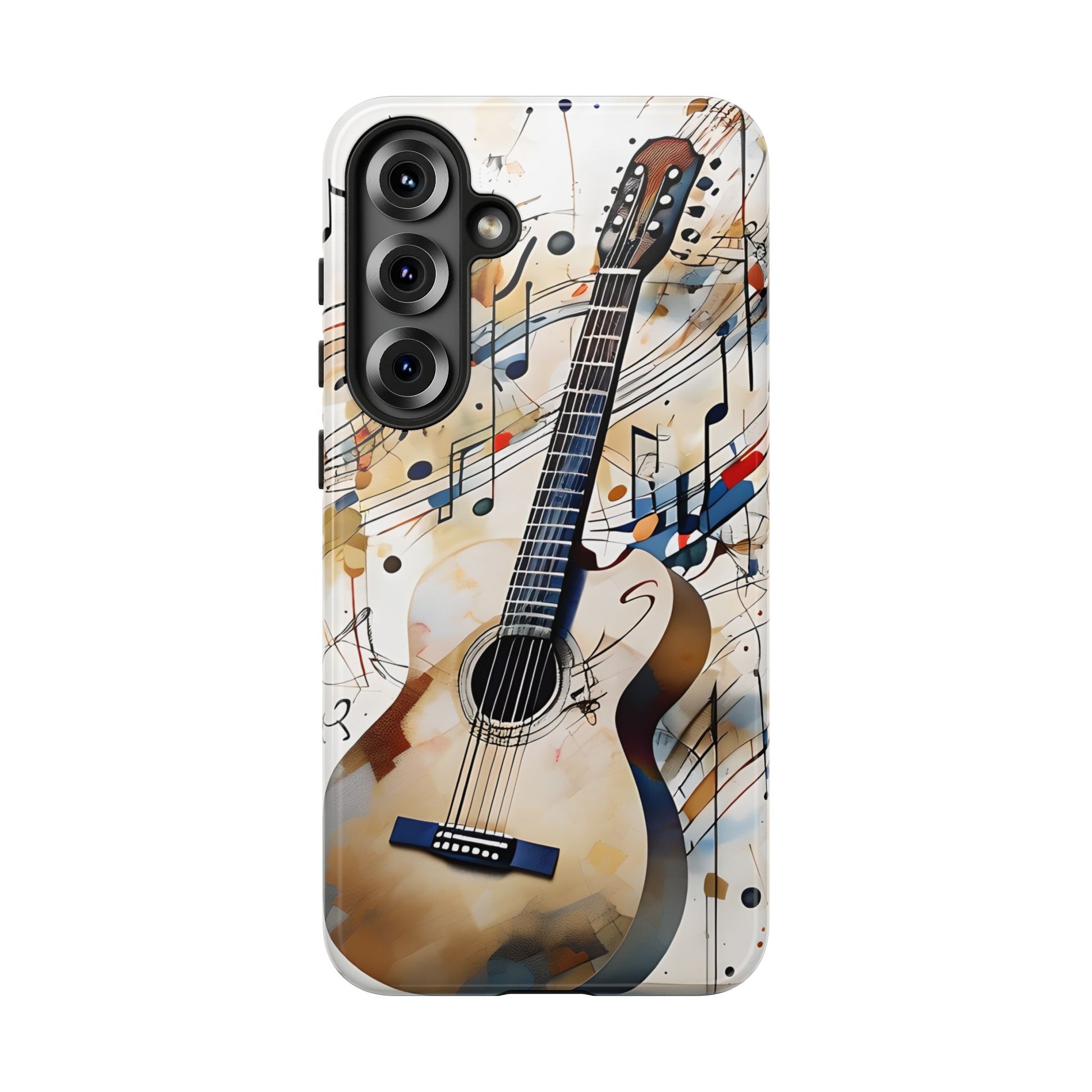 Strum and Flow Acoustic Guitar Art Tough Case for Samsung Galaxy S25 Plus - Shockproof Phone Cover