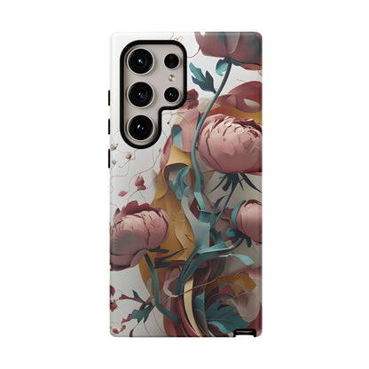 Blushing Peony Veil Samsung Galaxy Tough Case