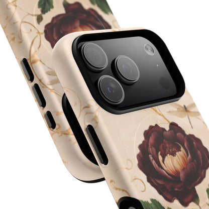 Vintage Burgundy Rose iPhone MagSafe Case