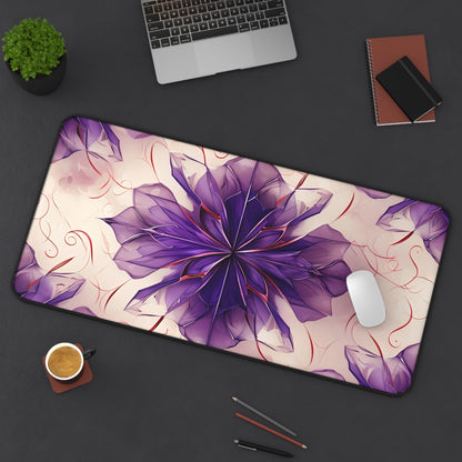 Violet Reverie Designer Desk Mat - Premium Office Desk Pad, 3 Sizes Available, Artistic Workspace Protection