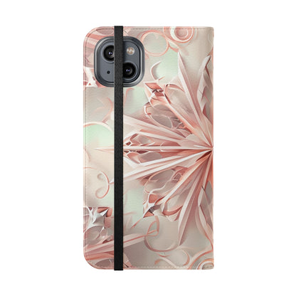 Blush Frost - Abstract Wallet Phone Case for iPhone