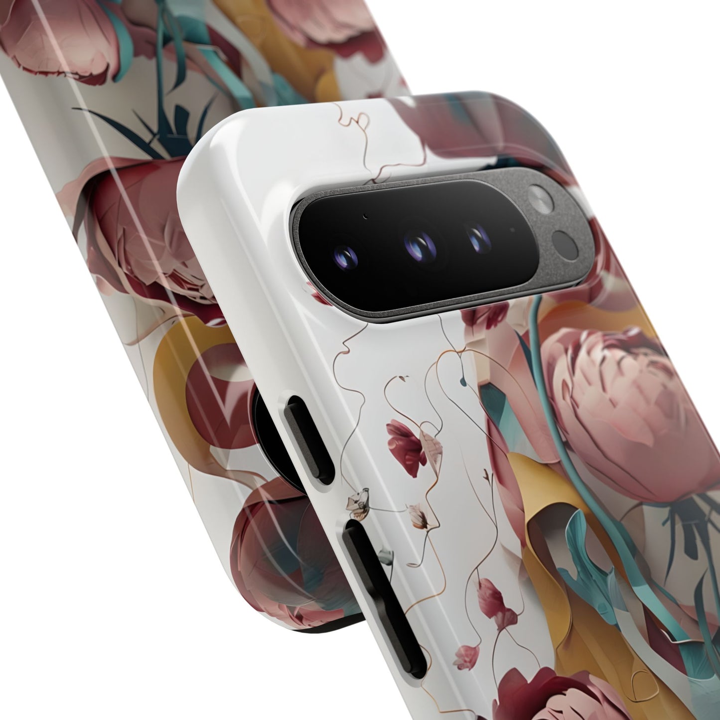 Blushing Peony Veil Google Pixel Tough Case