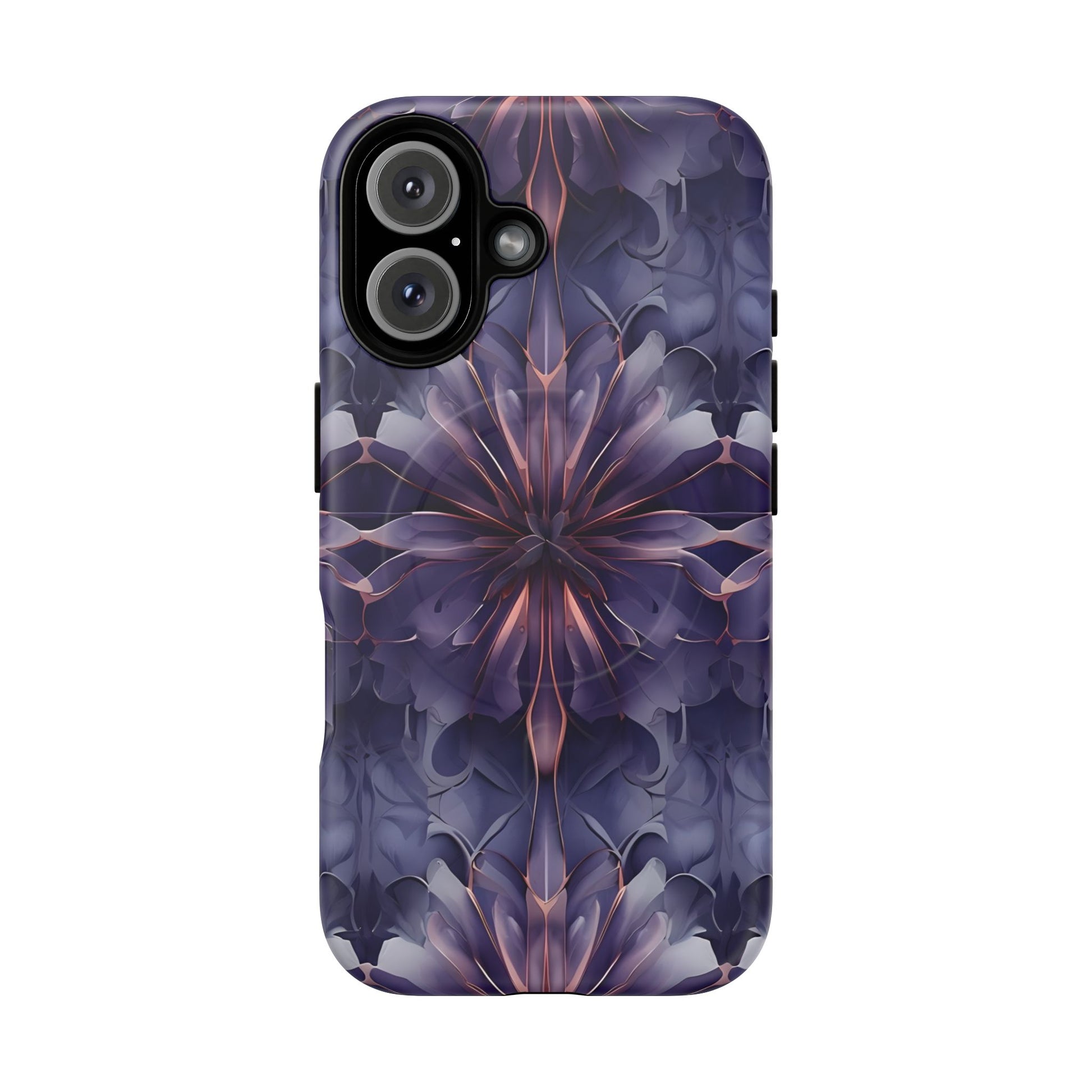 Twilight Tapestry - iPhone 16 MagSafe Phone Case - Purple Kaleidoscope Design