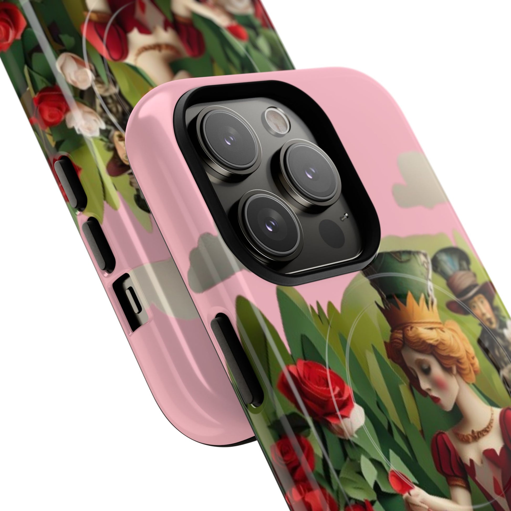 Regal Rose Court - iPhone 14 Pro MagSafe Phone Case - Whimsical Fantasy Floral Design
