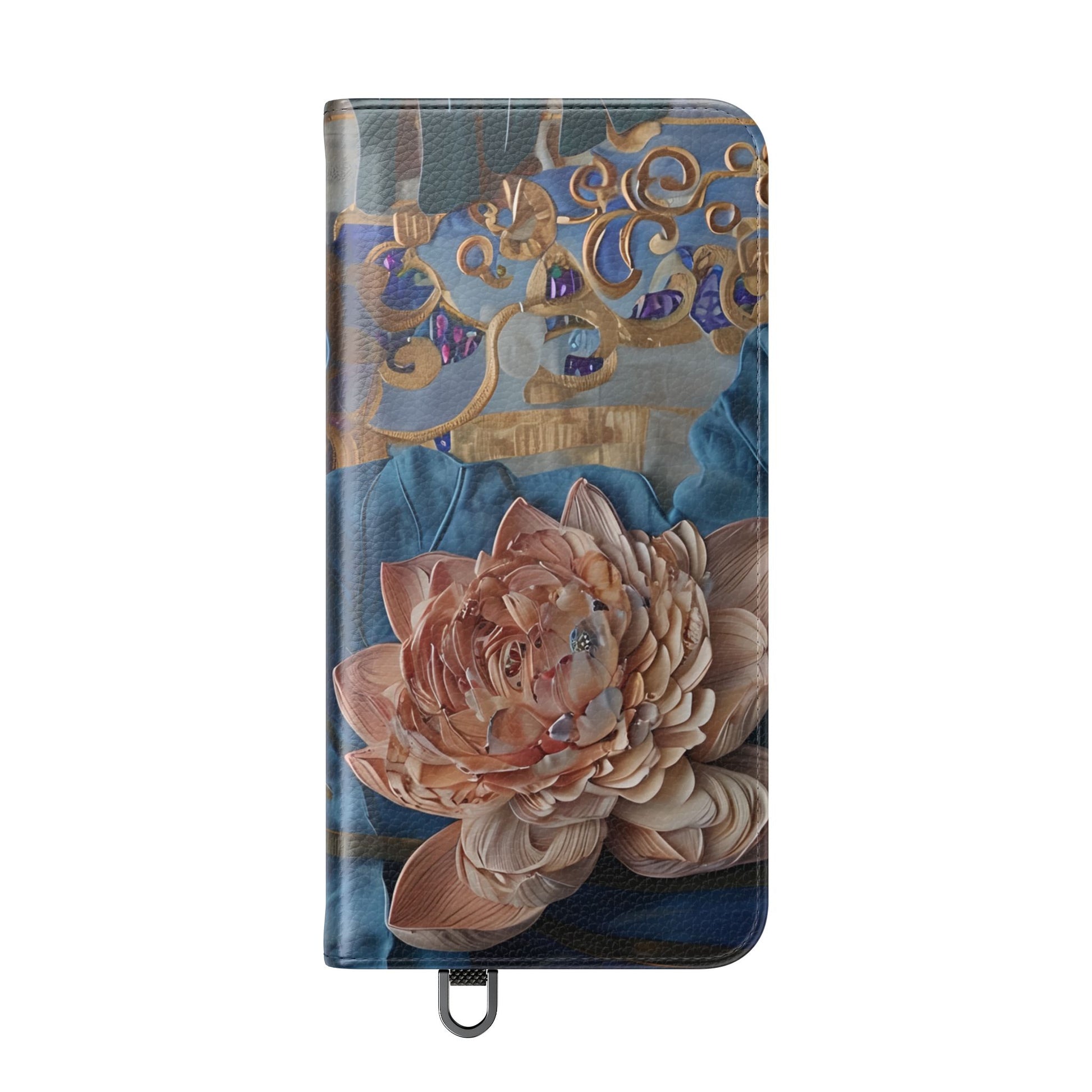 Peony Midnight Tapestry Wallet Phone Case - Flip Cover for Samsung Galaxy S25 Plus - Floral and Tapestry Design