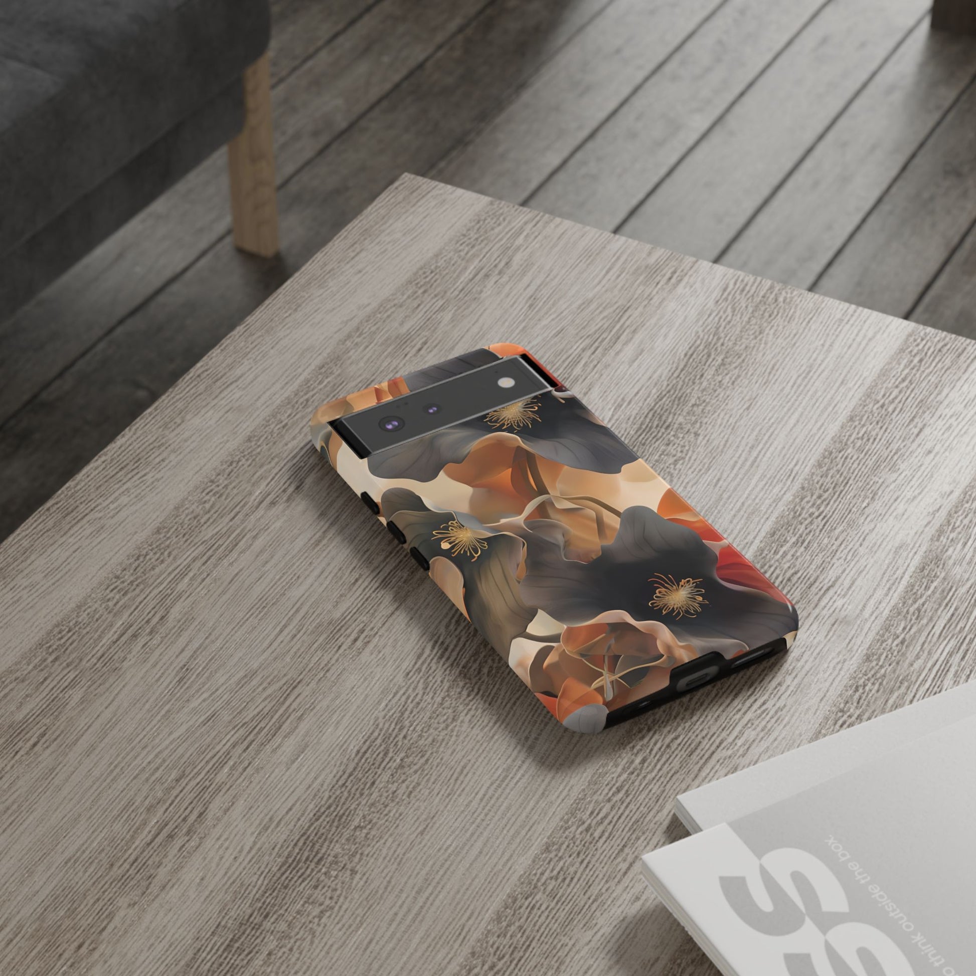 Autumn Ember - Moody Floral Art Google Pixel 6 Tough Phone Case - Warm Earthy Botanical Design