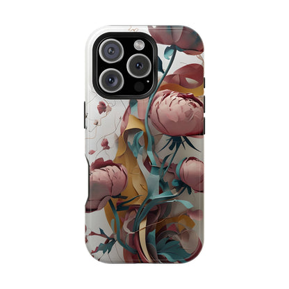 Blushing Peony Veil iPhone MagSafe Case