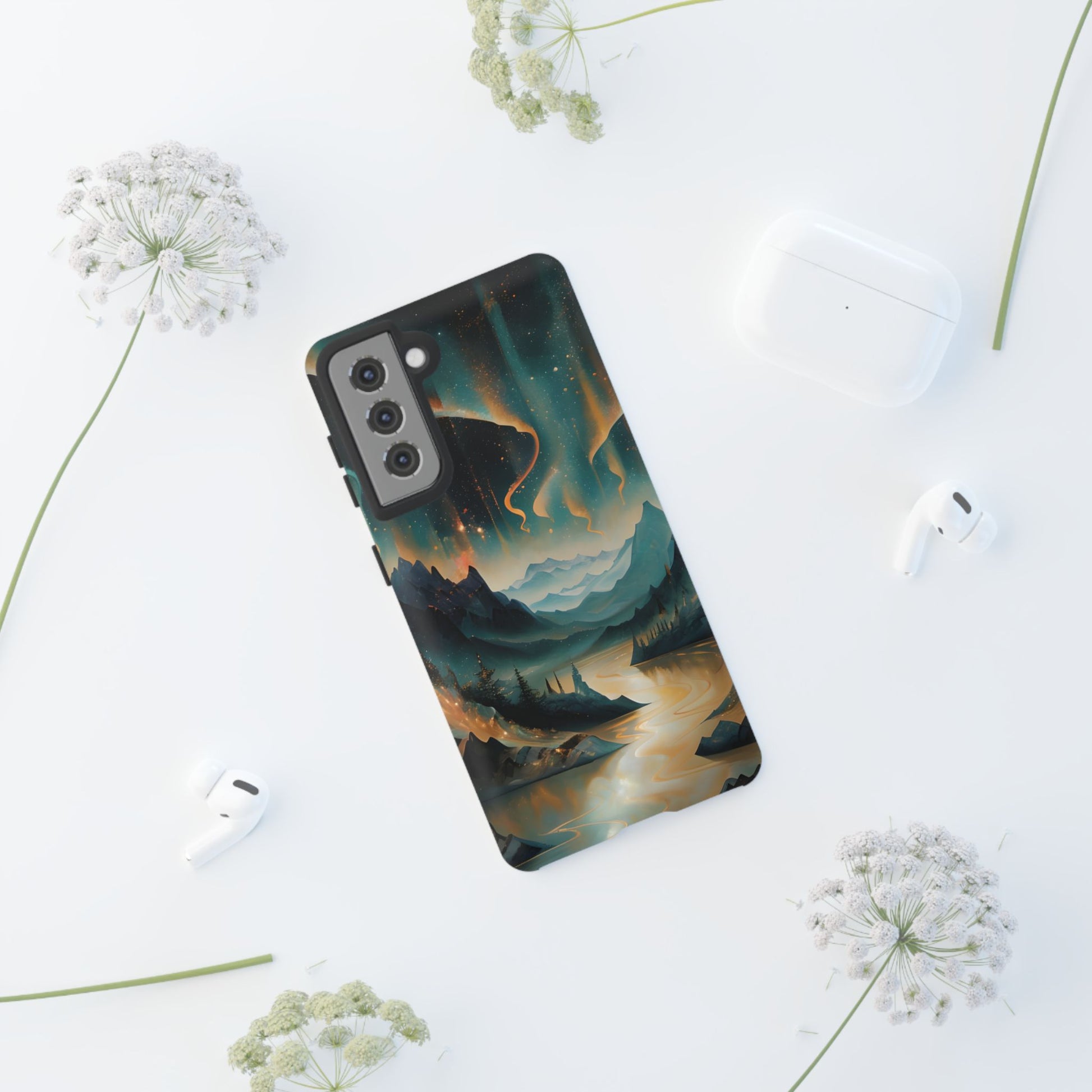 Aurora Dreamscape Samsung Galaxy S21 Tough Case - Artistic Northern Lights Cover - Premium Abstract Design