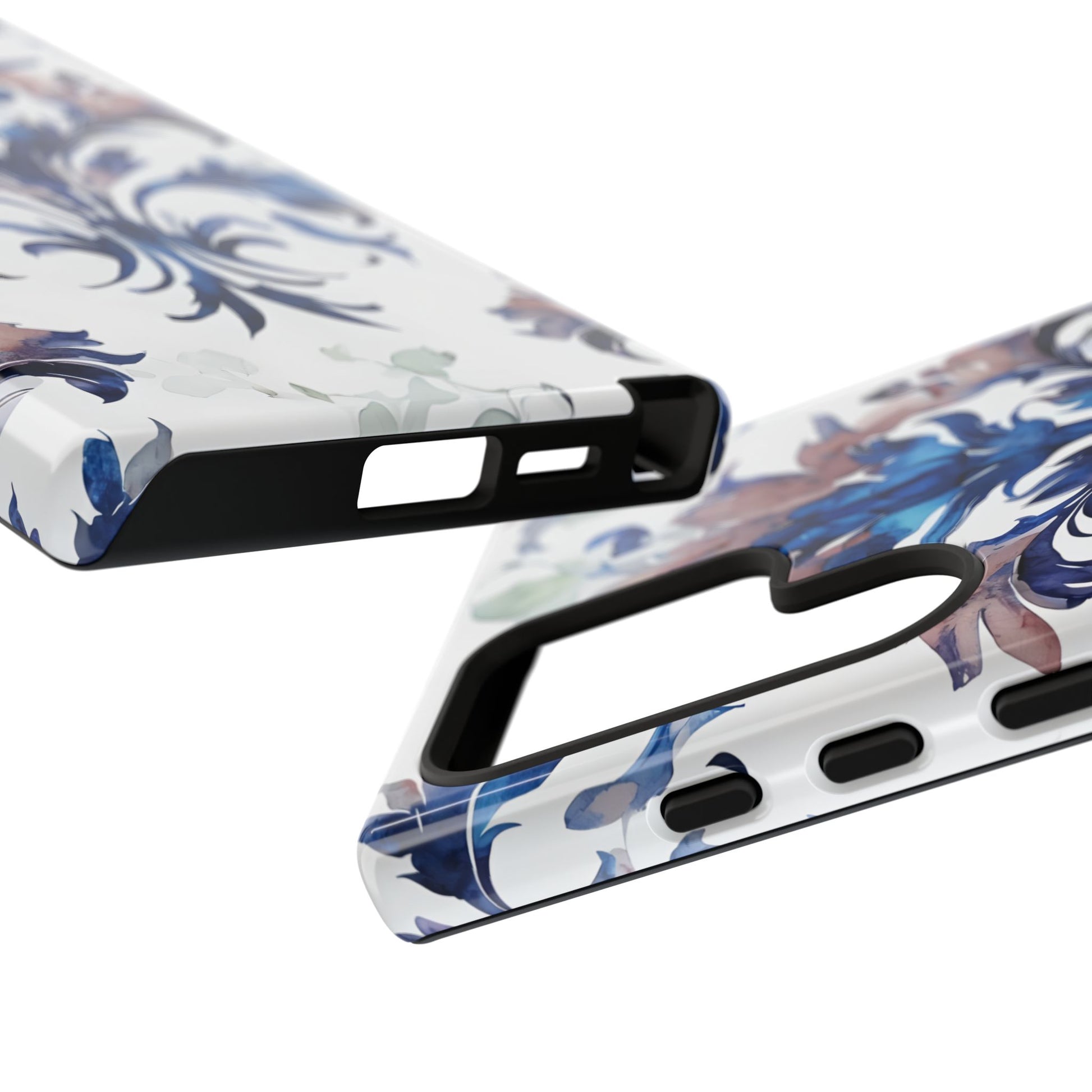 Delft Reverie - Elegant Blue & White Samsung S24 Ultra Tough Phone Case - Dutch Delftware-Inspired Floral Design