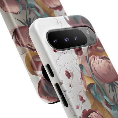 Blushing Peony Veil Google Pixel Tough Case
