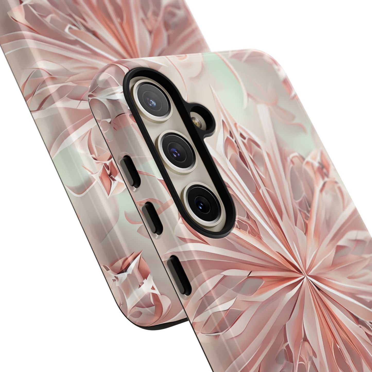Blush Frost from our Kaleidoscope Collection - Samsung Galaxy tough case - Soft Pink Geometric Floral Design