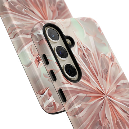 Blush Frost from our Kaleidoscope Collection - Samsung Galaxy tough case - Soft Pink Geometric Floral Design