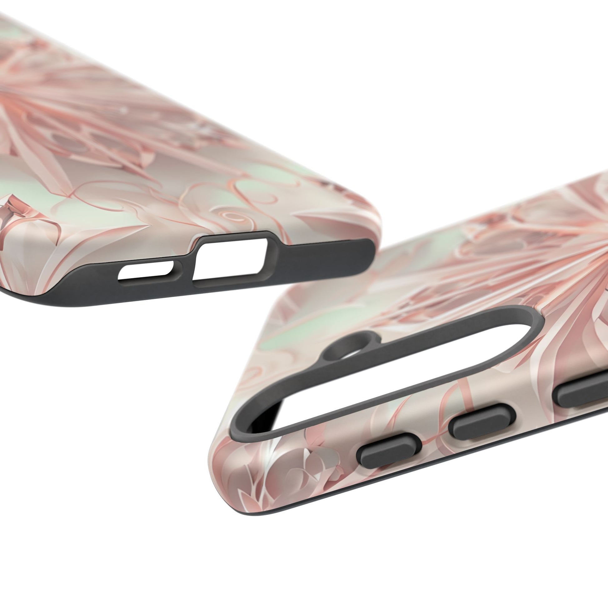 Blush Frost from our Kaleidoscope Collection - Samsung Galaxy S25 tough case - Soft Pink Geometric Floral Design
