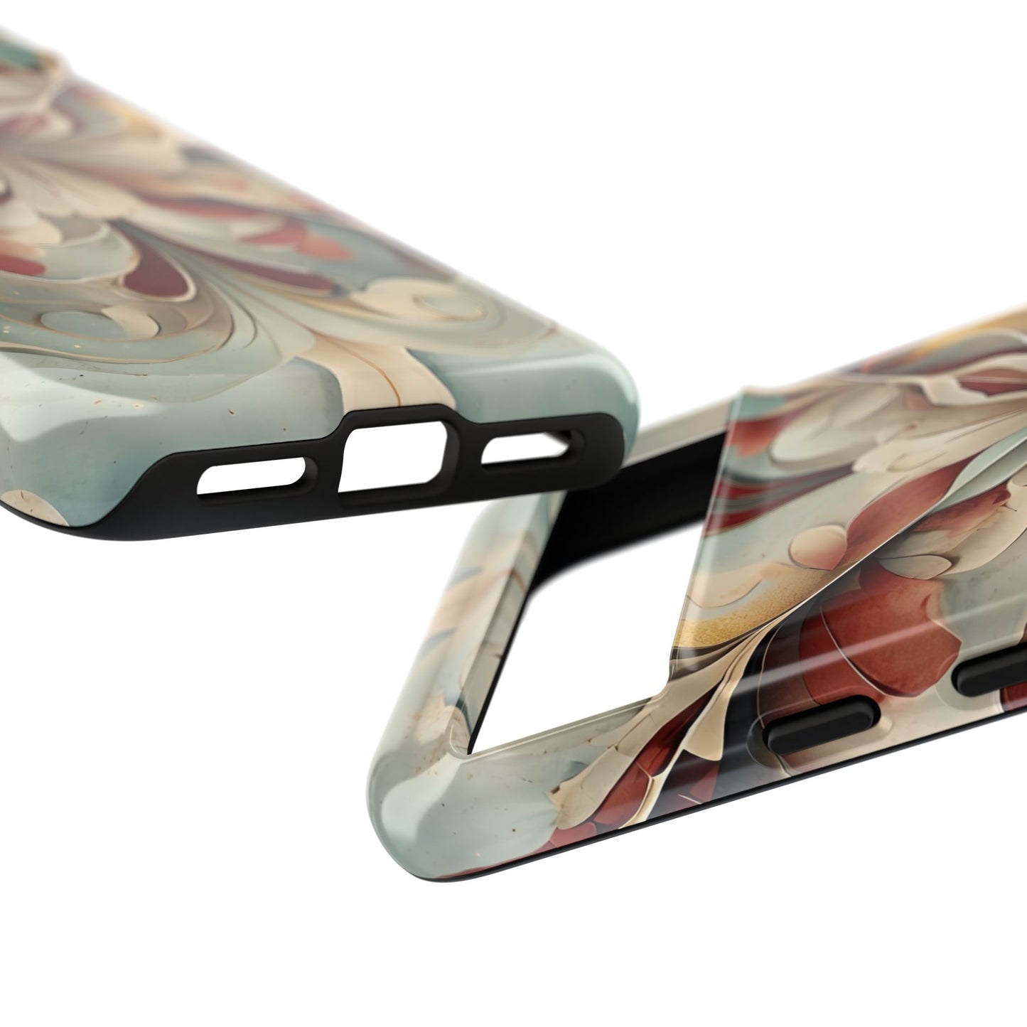 Vintage Baroque Blossom - Ornate Floral Art Google Pixel Tough Phone Case - Elegant Baroque-Inspired Design