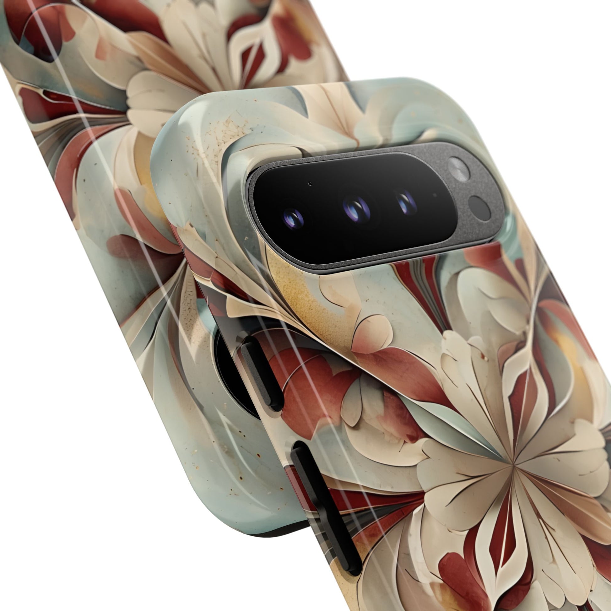 Vintage Baroque Blossom - Ornate Floral Art Google Pixel 9 Pro Tough Phone Case - Elegant Baroque-Inspired Design