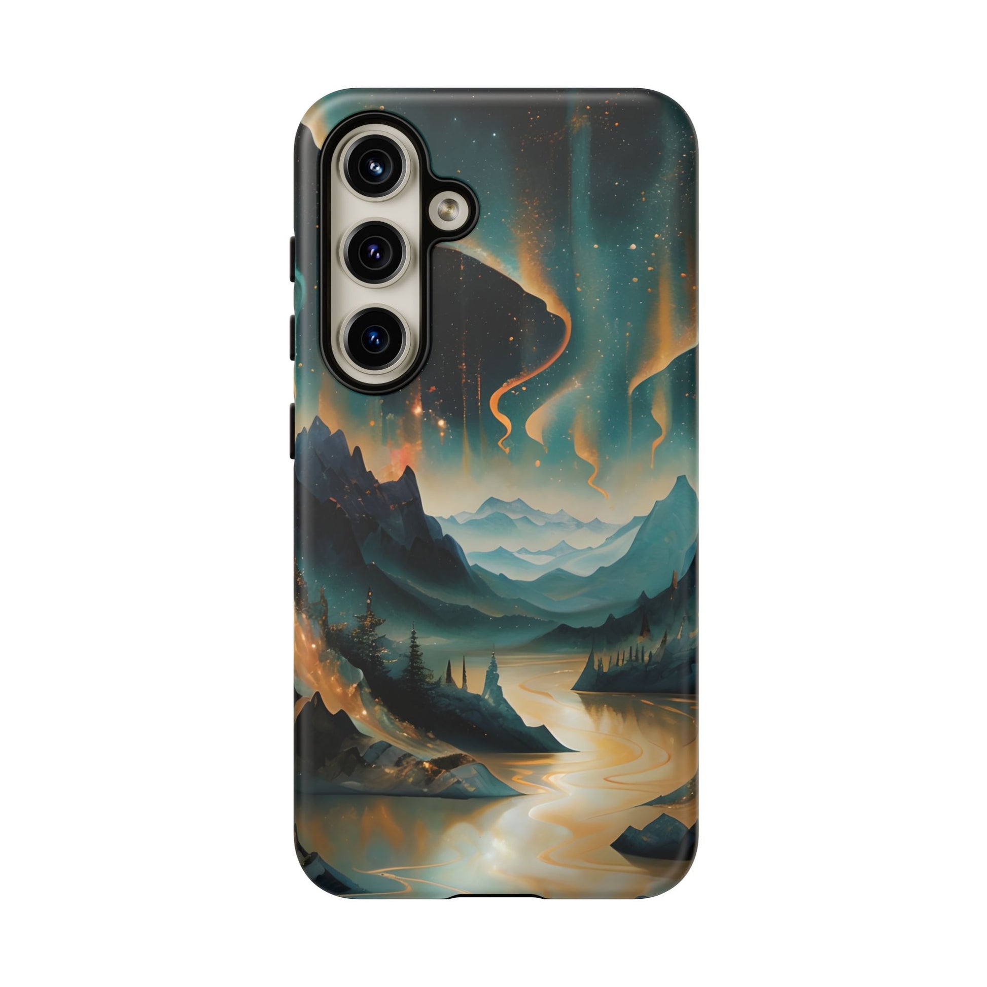 Aurora Dreamscape Samsung Galaxy S24 Tough Case - Artistic Northern Lights Cover - Premium Abstract Design