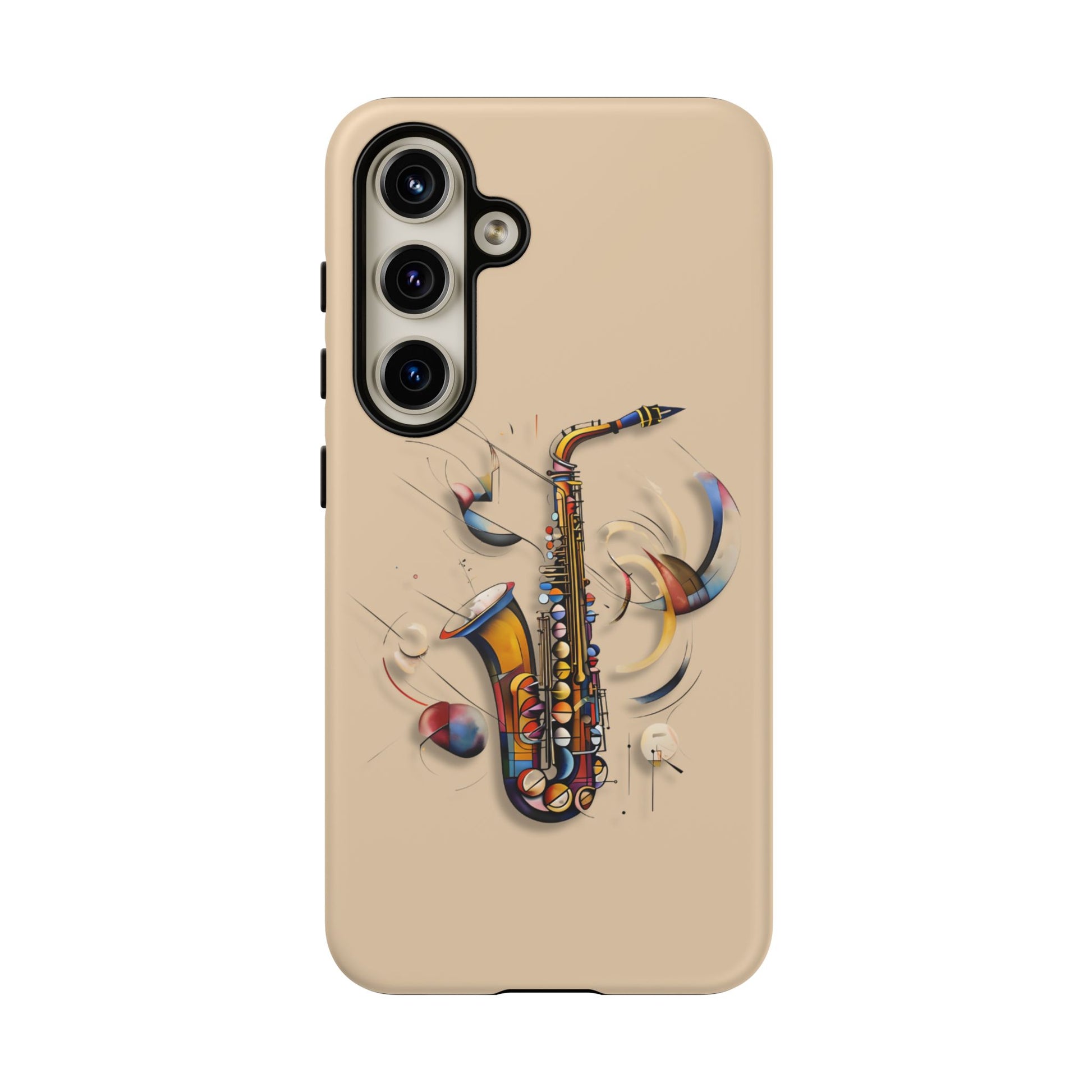 Brass Rhapsody Artistic Saxophone Music Tough Case for Samsung Galaxy S24 - Shockproof Phone Cover