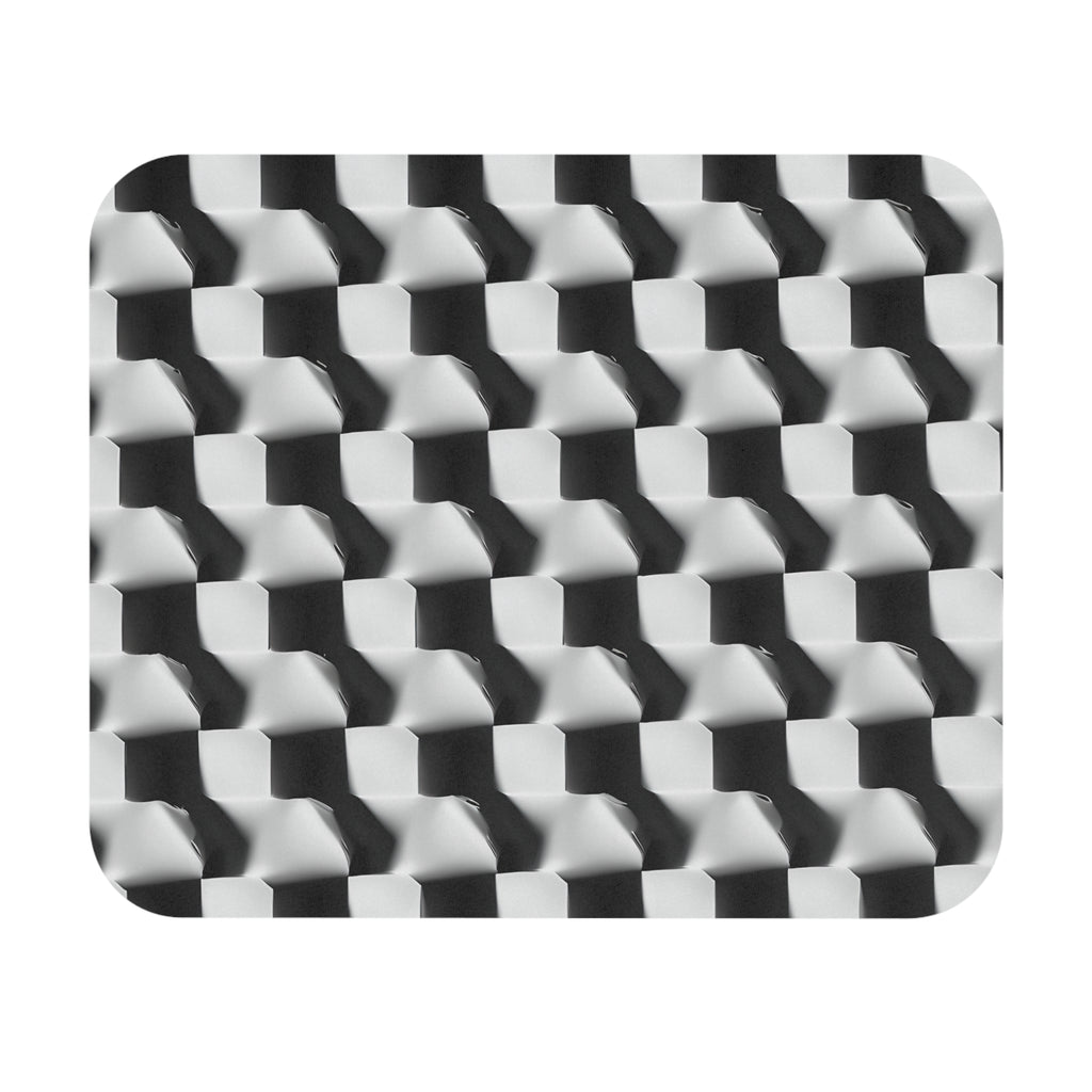 Monochrome Grid Mouse Pad - Premium 9x8 " Non-Slip Desk Mat for Work, Gaming & Office Decor