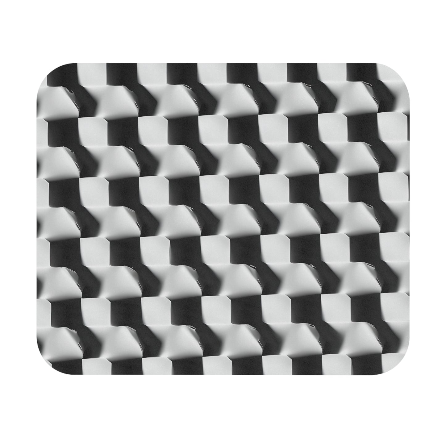 Monochrome Grid Mouse Pad - Premium 9x8 " Non-Slip Desk Mat for Work, Gaming & Office Decor
