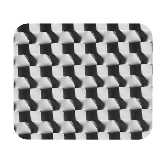 Monochrome Grid Mouse Pad - Premium 9x8 " Non-Slip Desk Mat for Work, Gaming & Office Decor