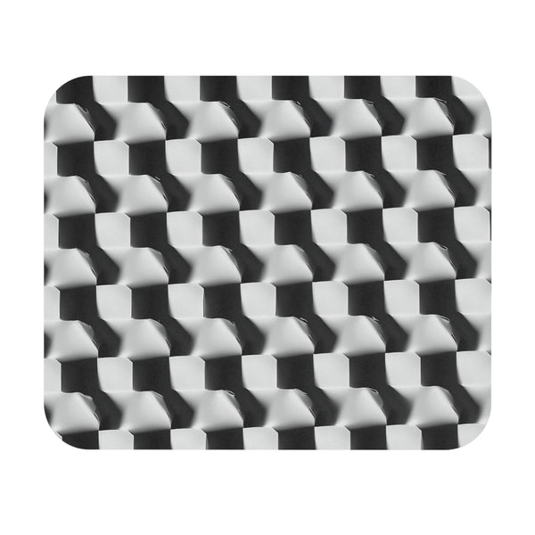 Monochrome Grid Mouse Pad - Premium 9x8 