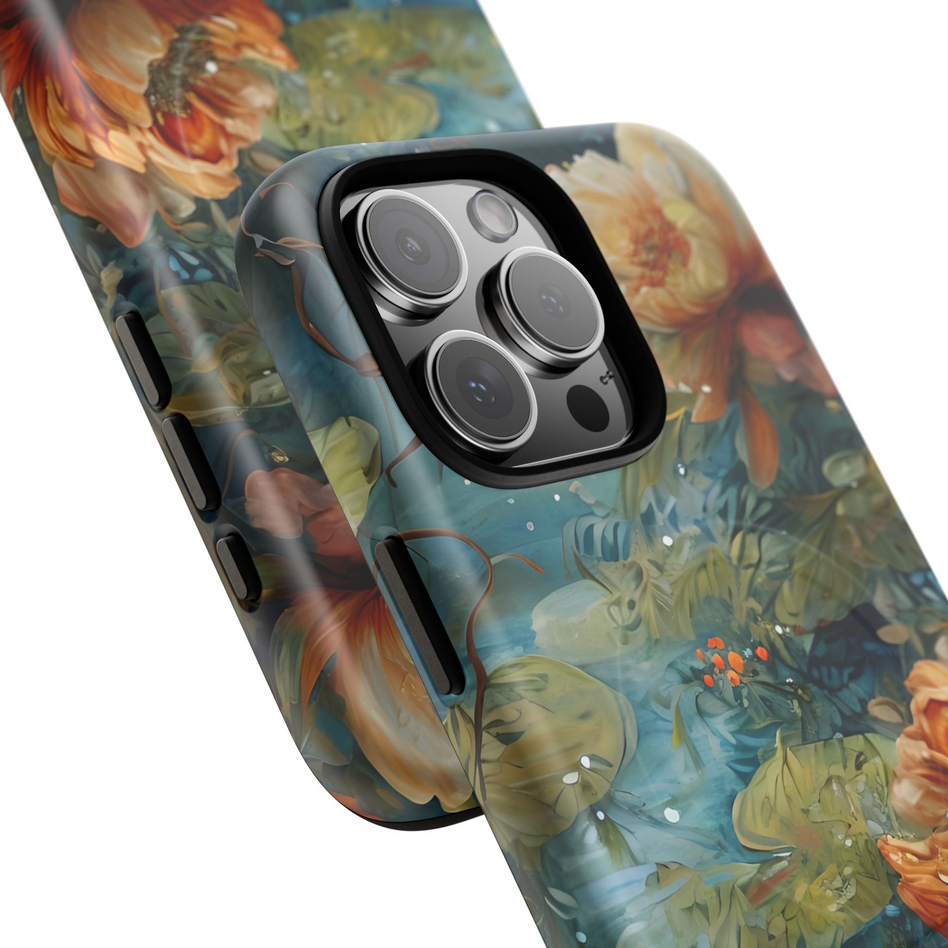 Waterlily Nocturne iPhone 16 Pro Max Case - Artistic Tough Cover - MagSafe Compatible - Premium Drop Protection