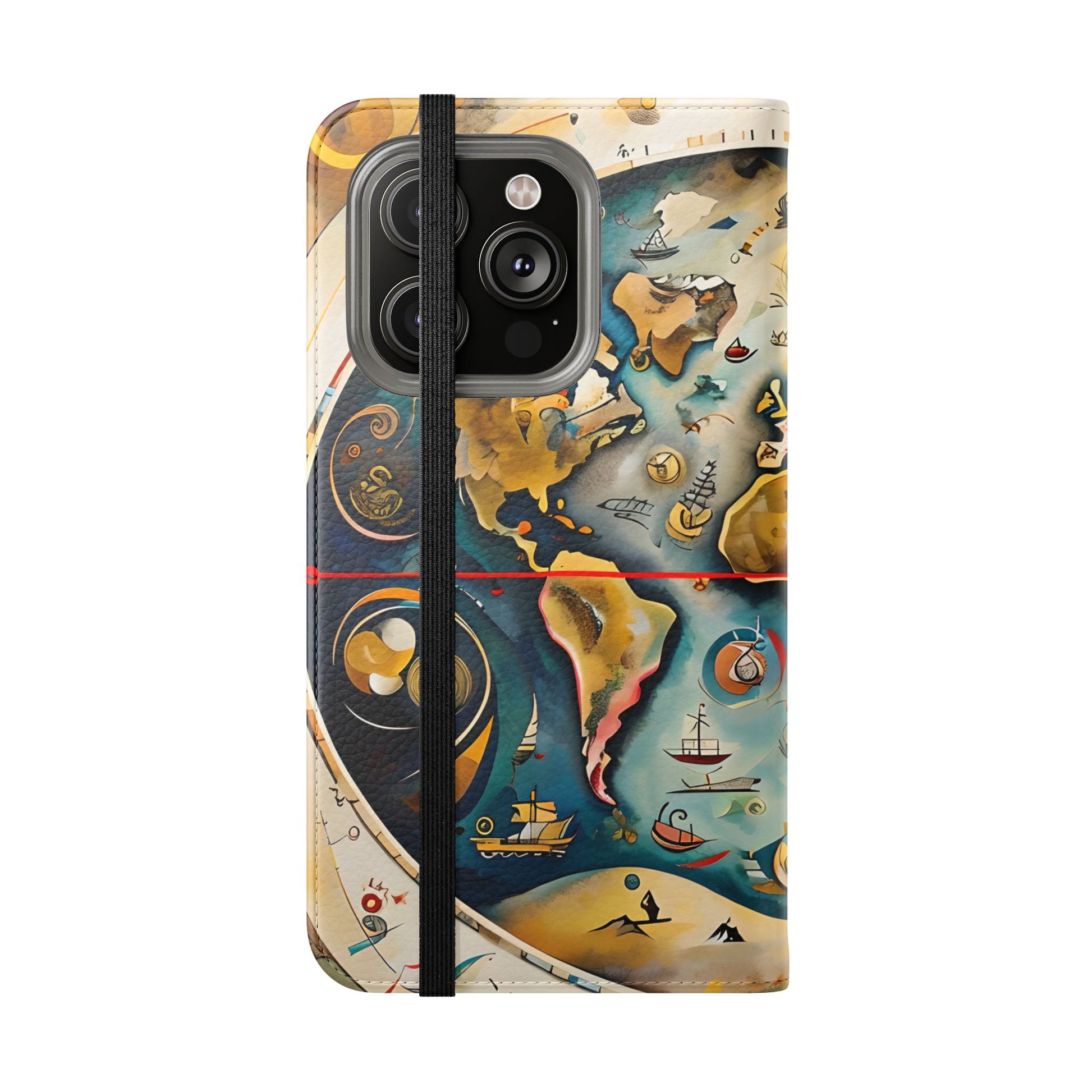Celestial Map - Vintage-Inspired Phone Wallet Case for iPhone 14 Pro