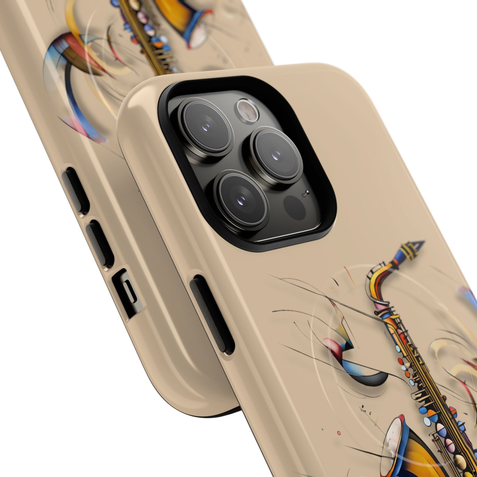 Brass Rhapsody Artistic Saxophone Music iPhone 14 Pro Max MagSafe Case