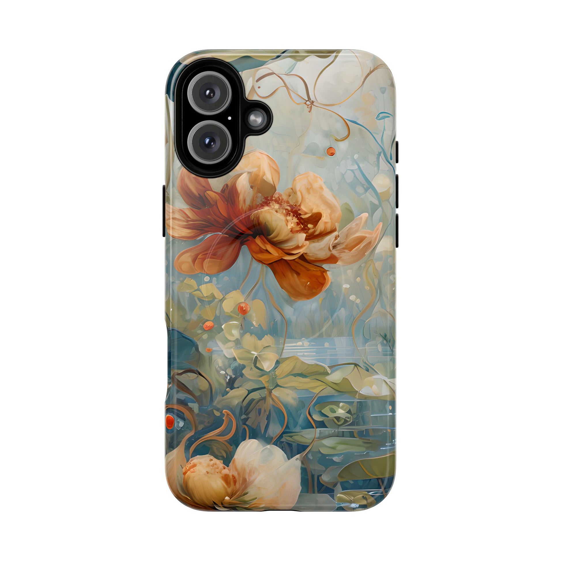 Waterlily Dreamscape - Artistic Floral iPhone 16 Plus MagSafe Phone Case - Waterlily & Lotus Design
