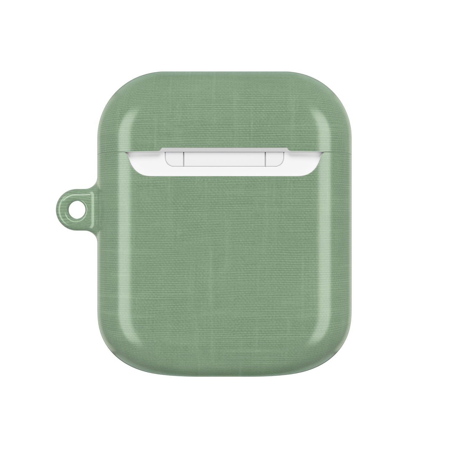 Sage Linen AirPods Case - Minimalist Green Fabric Texture Cover for Gen 1, 2, 3, Pro Gen 1 & 2