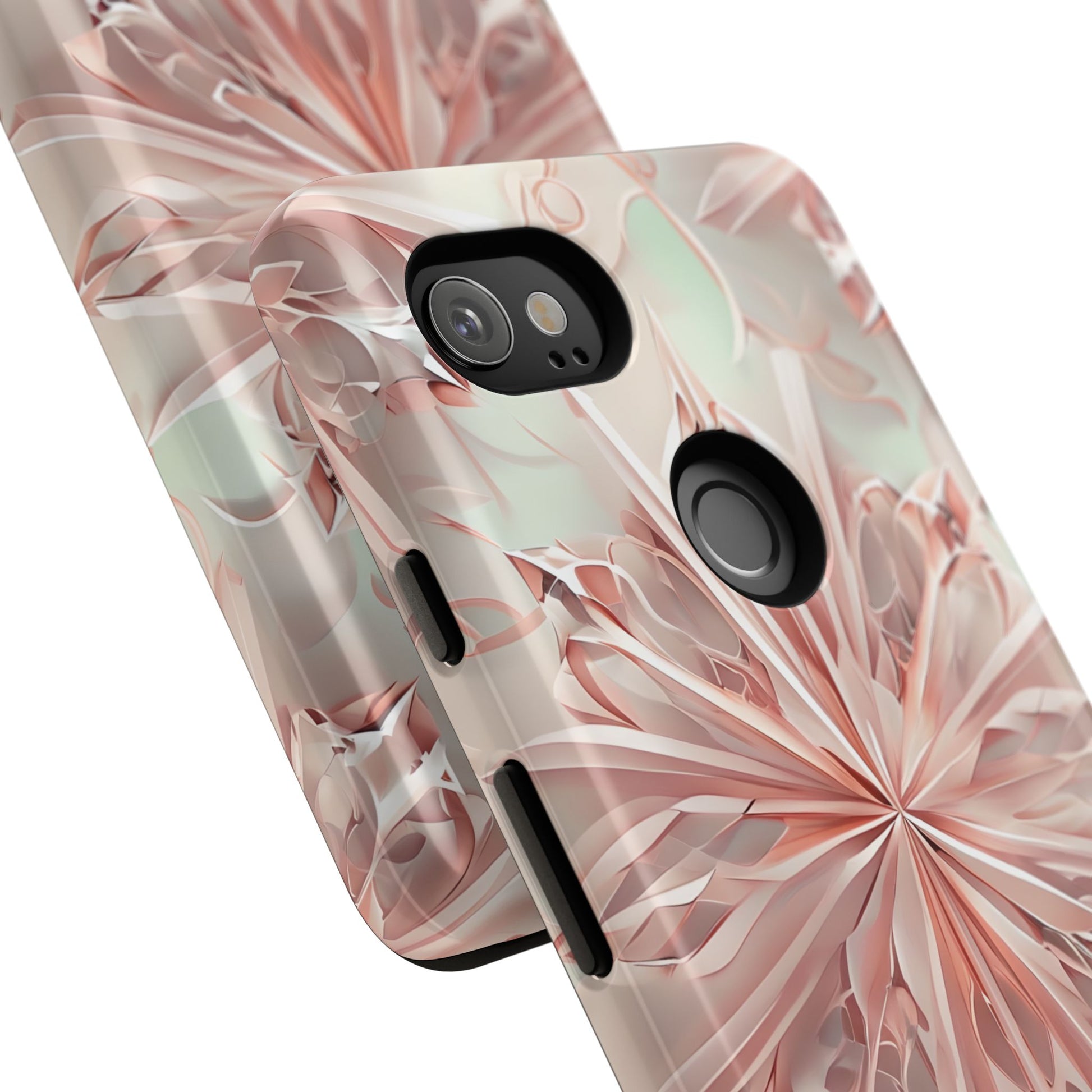 Blush Frost from our Kaleidoscope Collection - Google Pixel 2XL tough case - Soft Pink Geometric Floral Design