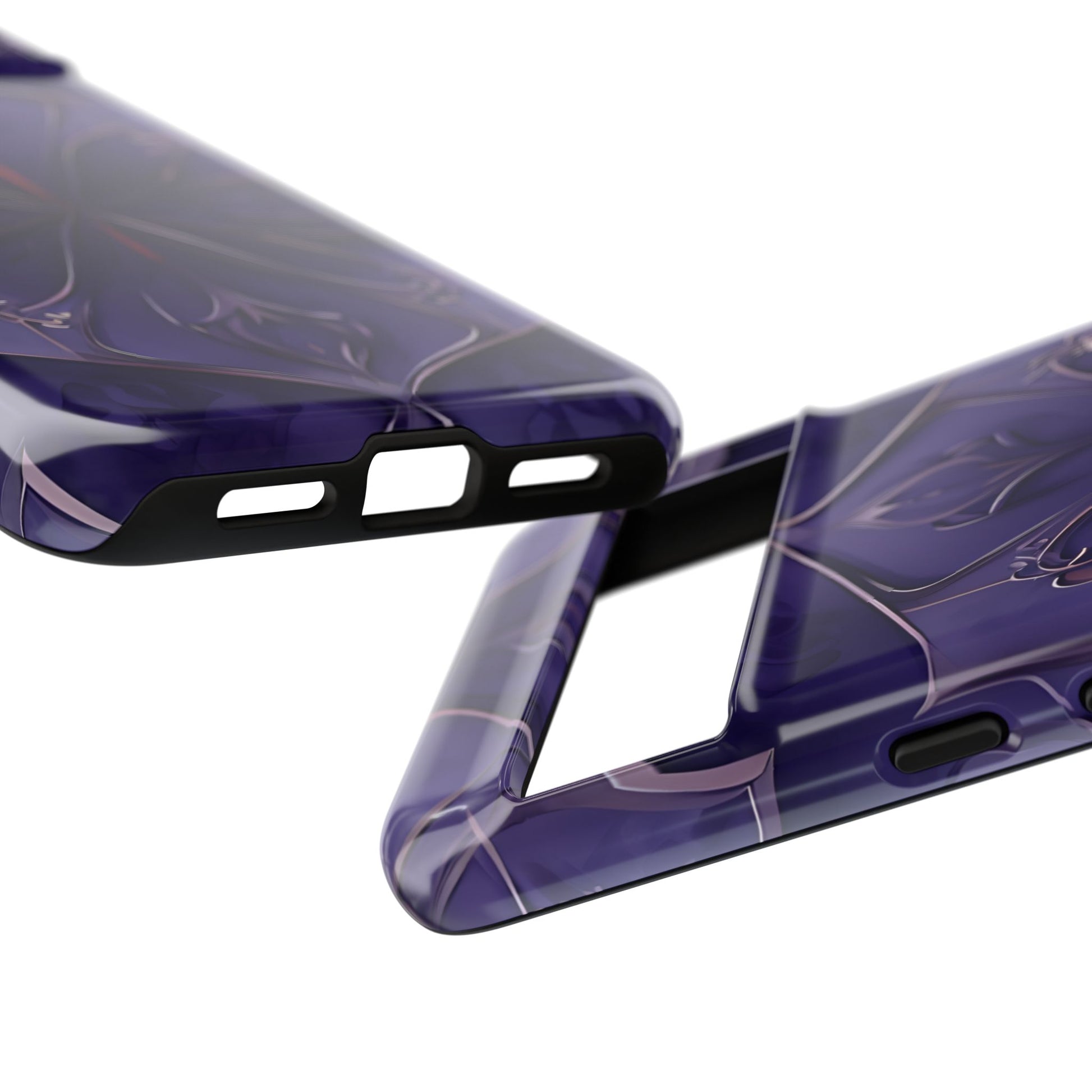 Violet Nebula purple nebula inspired geometric pattern Google Pixel case camera bar detail
