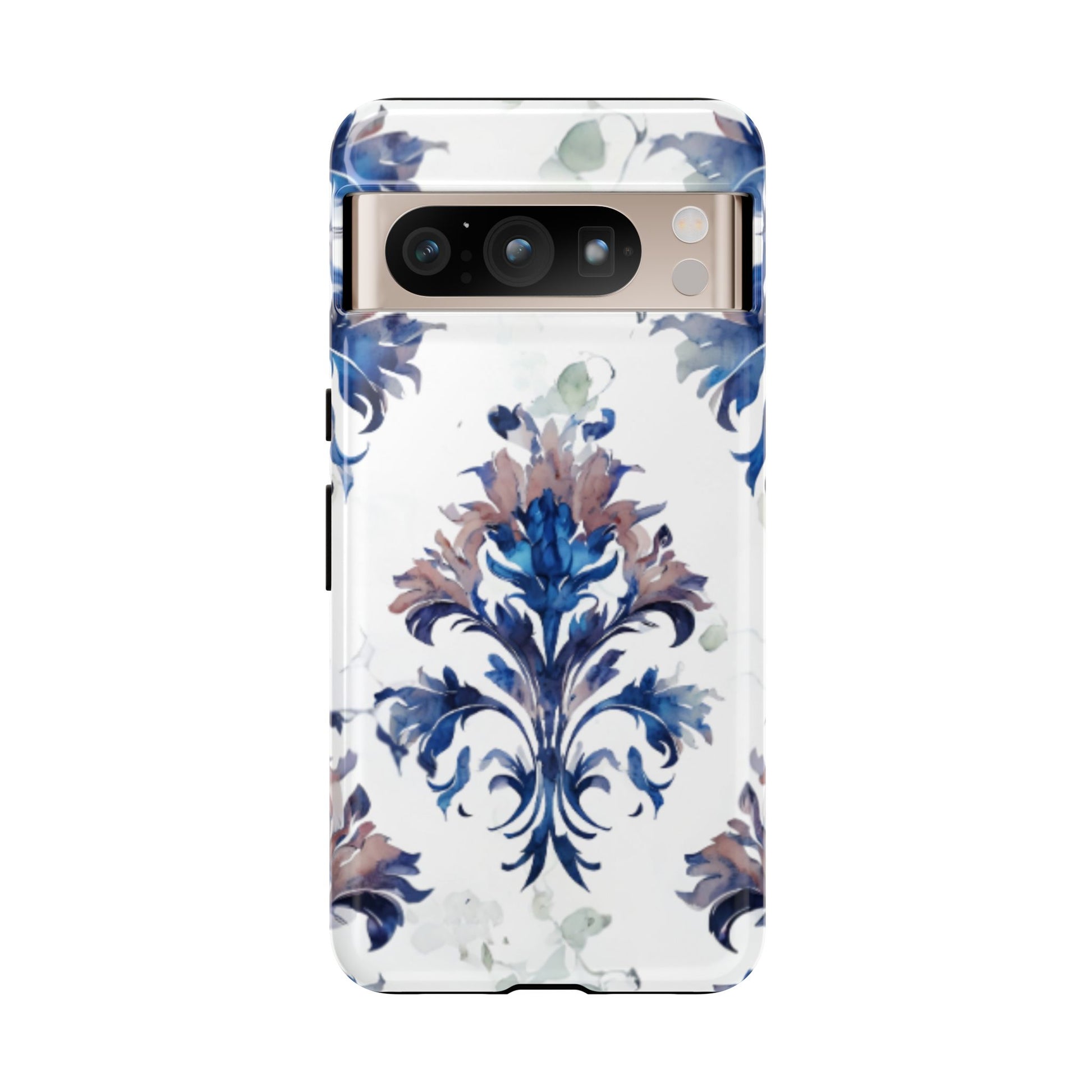 Delft Reverie blue Delft ceramic floral pattern Google Pixel phone case