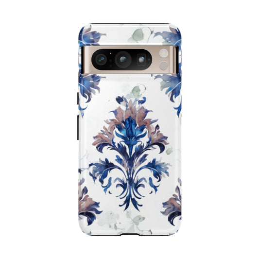 Delft Reverie blue Delft ceramic floral pattern Google Pixel phone case